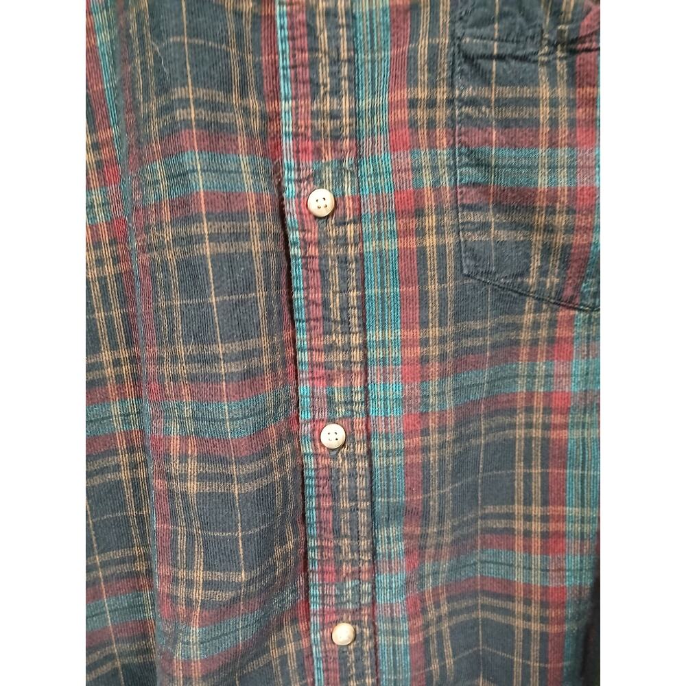 ASOS DESIGN oversized cord plaid shirt button down shirt Men's med - Picture 2 of 6
